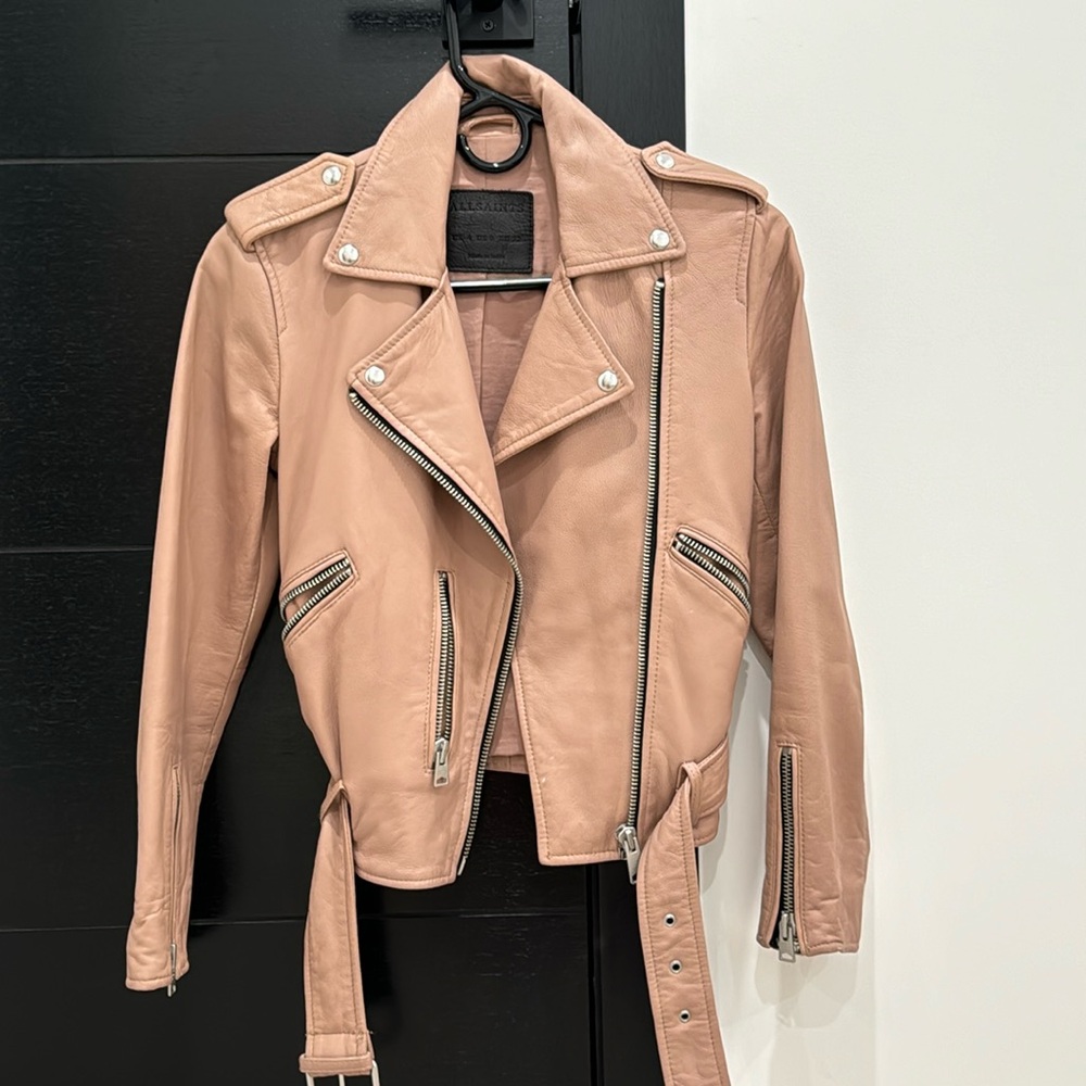 All Saints Leather Jacket | Blush
